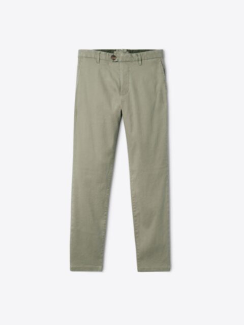 Amalfi Sage Cotton and Linen Stretch Drawstring Pant - Custom Fit