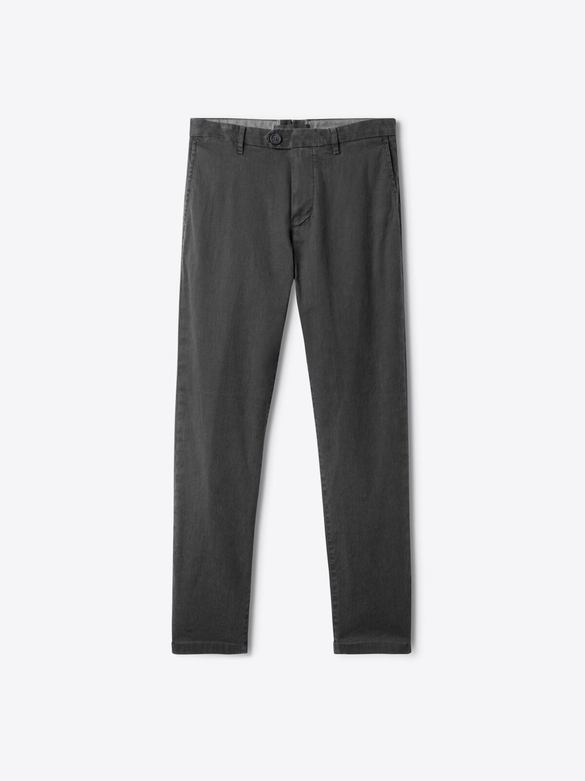 Bergamo Faded Black Cotton and Linen Stretch Chino - Custom Fit Pants