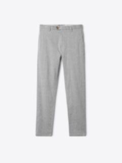 Shop Bergamo Light Grey Cotton and Linen Stretch Chino