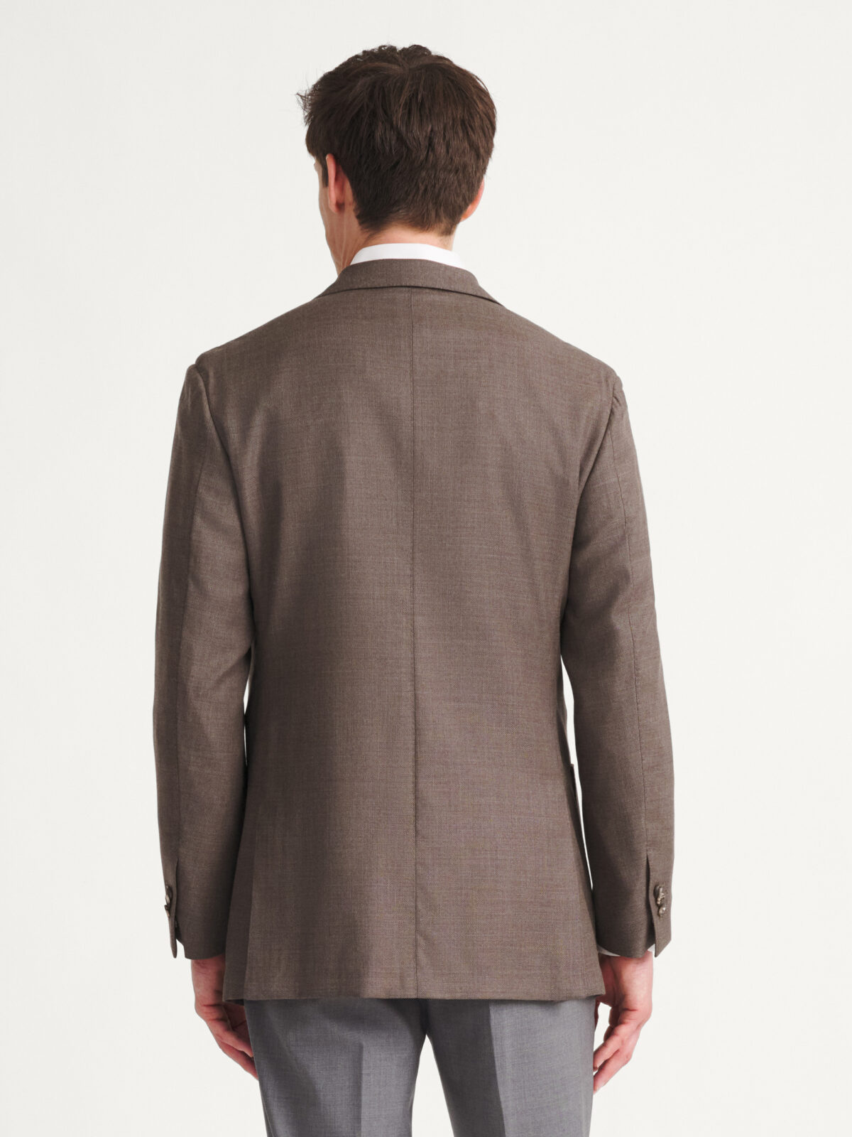 Loro Piana Fabric Mocha S150s Hopsack Hudson Jacket - Custom Fit