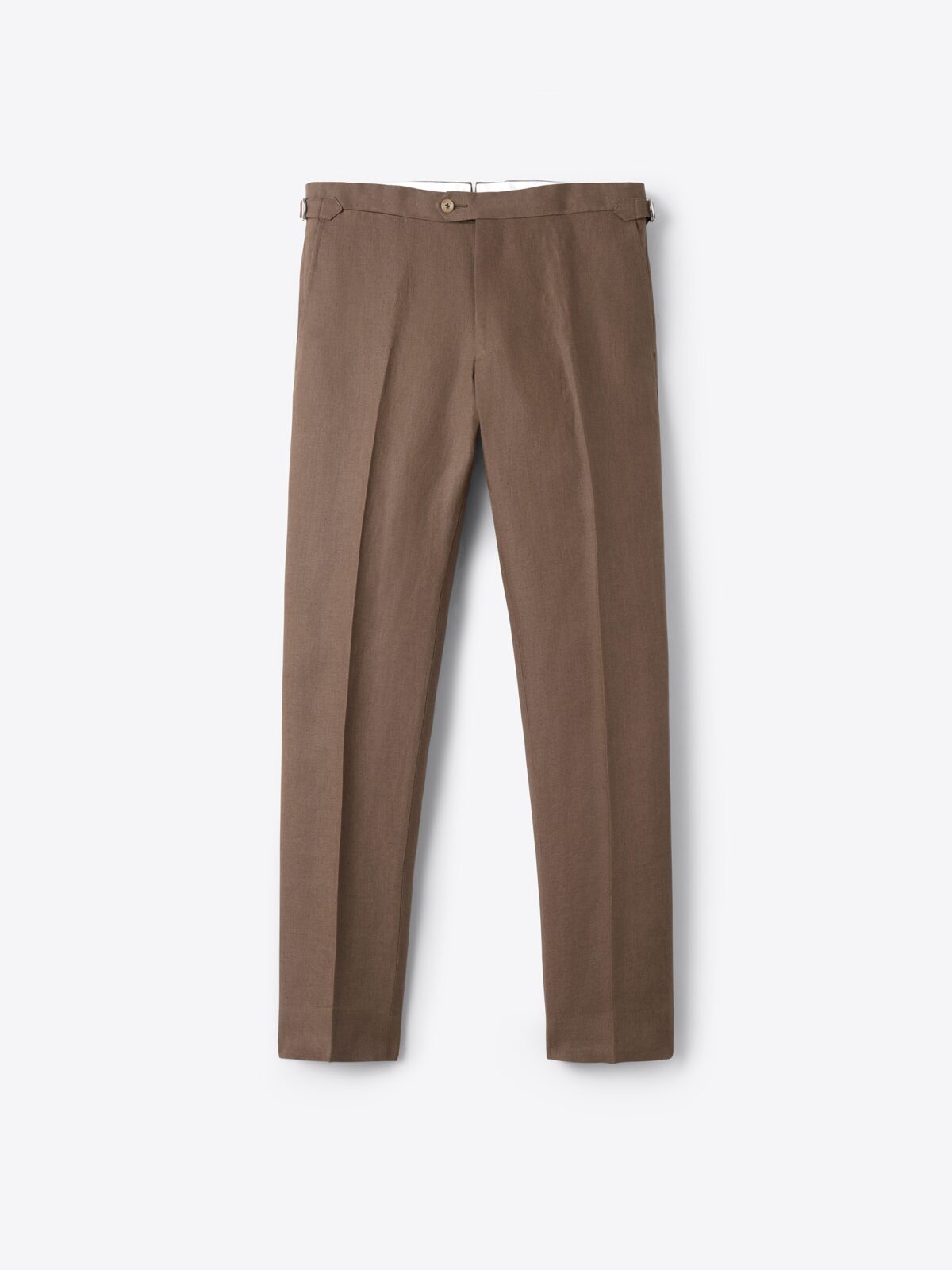 Mens Linen Cargo Pants With Side Pockets, Summer Pants, Latte