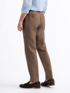 Tobacco Irish Linen Dress Pant - Custom Fit Tailored Clothing