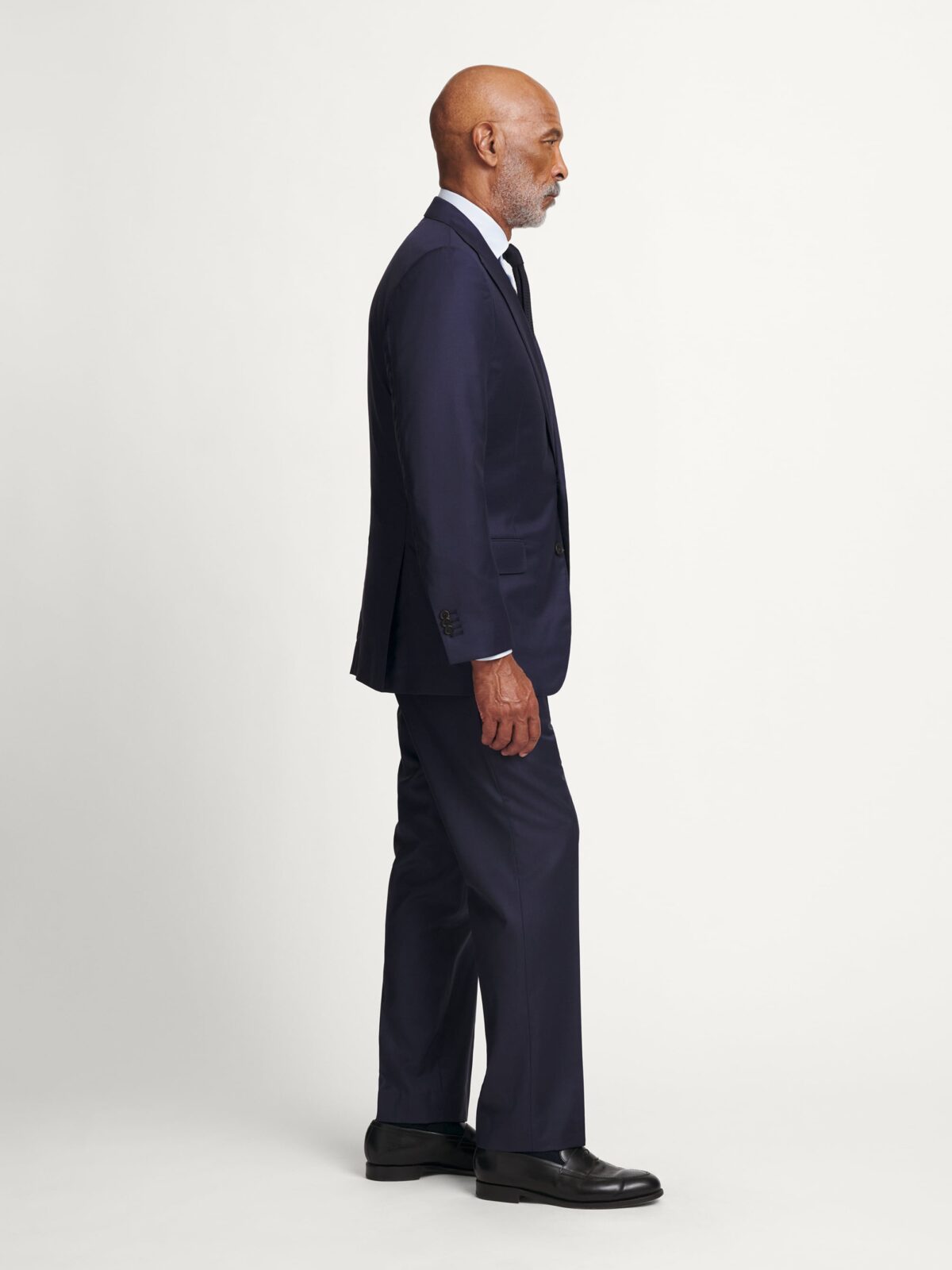 Loro Piana Fabric Navy S170s Wool and Silk Mercer Suit - Custom