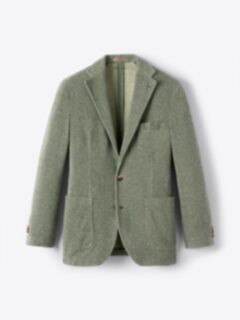 Shop Angelico Green Cotton Knit Waverly Jacket