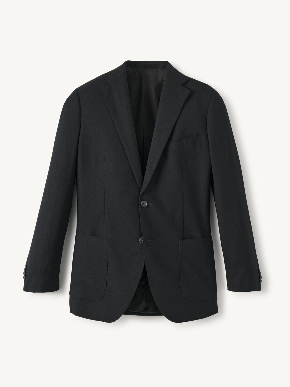 Reda Black Hopsack Bedford Jacket - Custom Fit Tailored Clothing