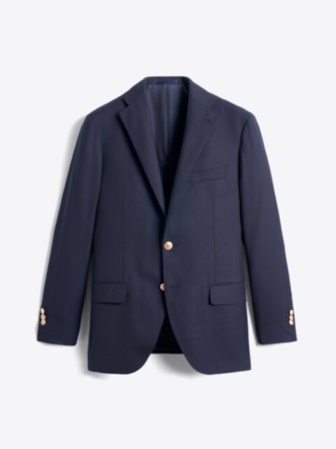 Bedford Navy Plaid Wool Silk Flannel Jacket - Custom Fit Tailored 