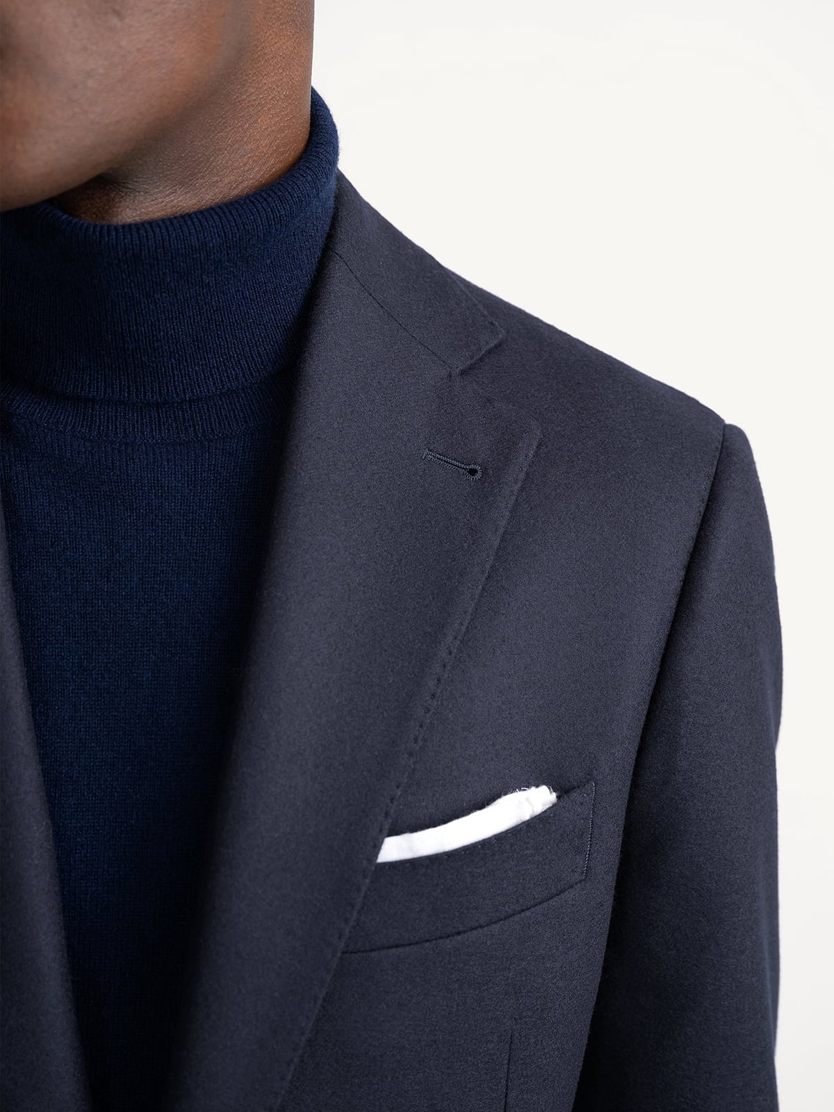 VBC Navy Wool Flannel Bedford Suit - Custom Fit Tailored Clothing