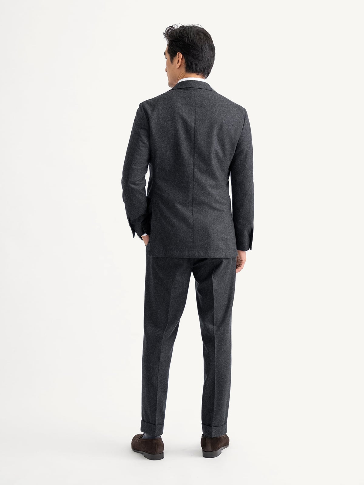VBC Charcoal Wool Flannel Bedford Suit - Custom Fit Tailored Clothing