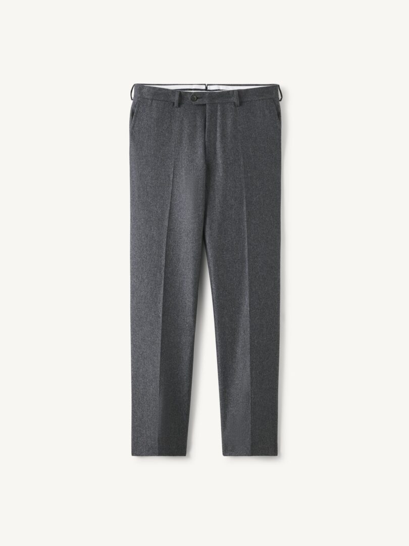 Men’s VBC Grey Wool Flannel Dress Pant Thumb