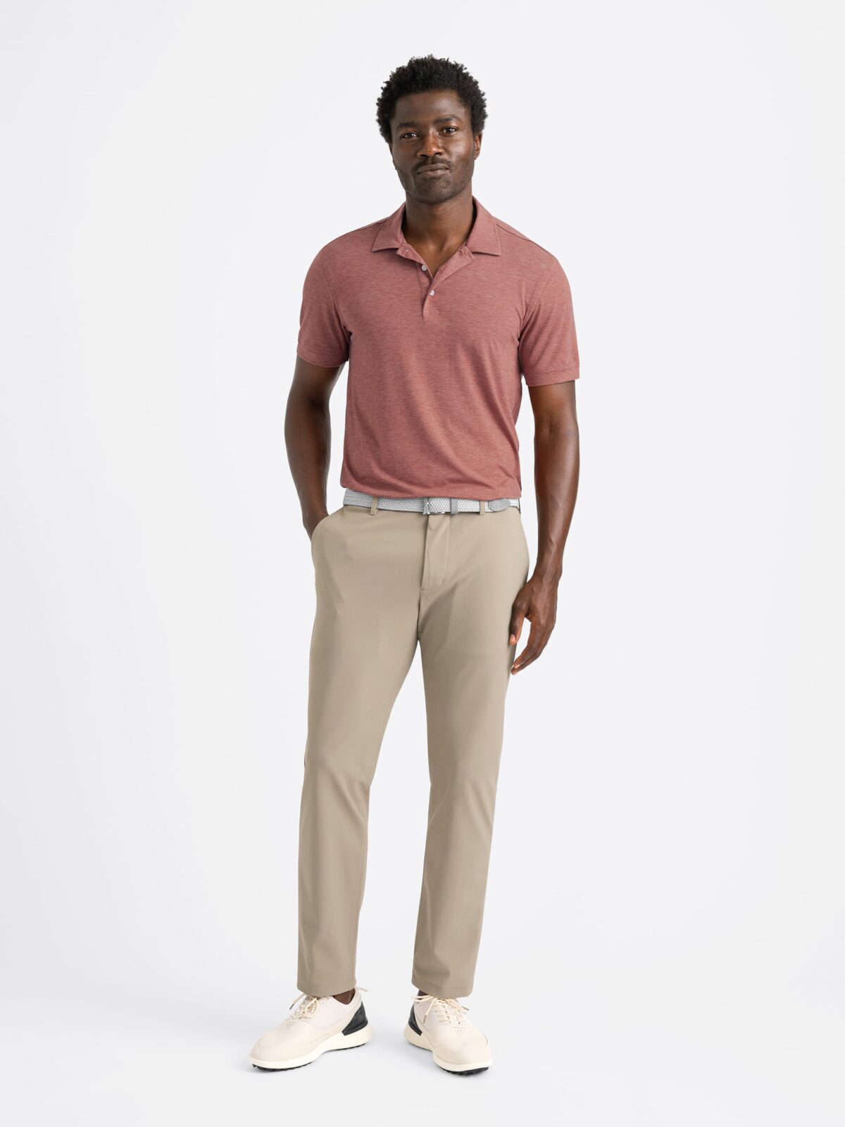 Milano Taupe Performance Golf Chino - Custom Fit Pants