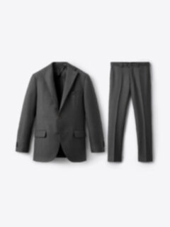 Shop Charcoal Lightweight Flannel Thompson Suit