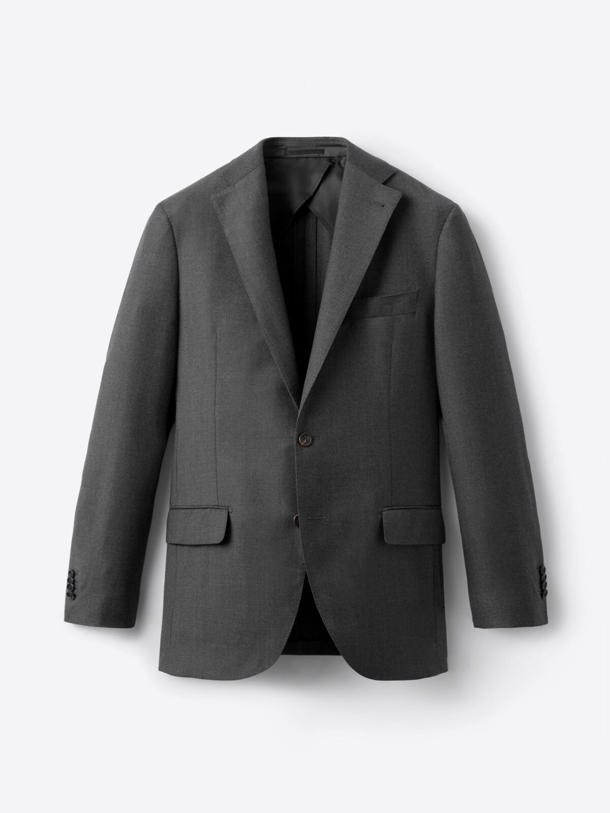 Charcoal Flannel Bedford Suit Jacket