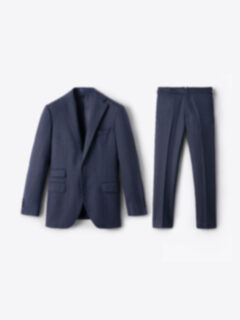 Shop Drago S180s Navy Herringbone Flannel Allen Suit