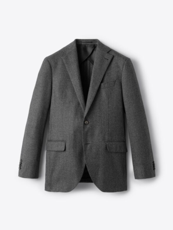 Thumb Photo of Charcoal Herringbone Flannel Thompson Jacket