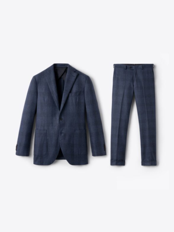 Thumb Photo of VBC Navy Glen Plaid Flannel Bedford Suit