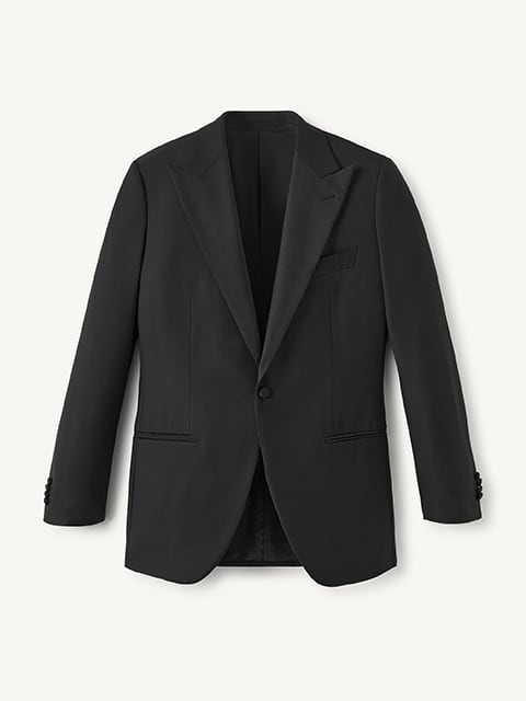 Reda Black Hopsack Bedford Jacket - Custom Fit Tailored Clothing