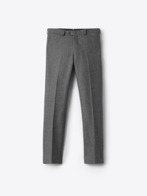 Thumb Photo of Grey Donegal Stretch Wool Silk Dress Pant