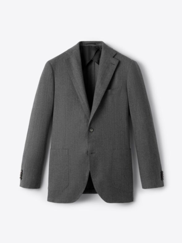 Thumb Photo of Drago S130s Charcoal Brushed Herringbone Bedford Jacket