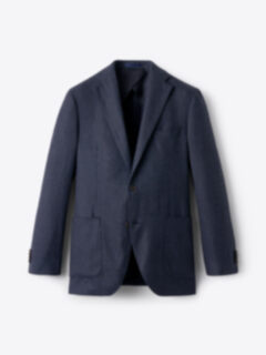 Shop Drago S130s Navy Brushed Houndstooth Jacket