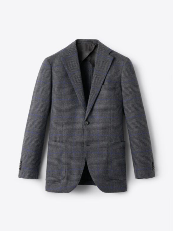 Thumb Photo of Charcoal Glen Plaid Wool Bedford Jacket