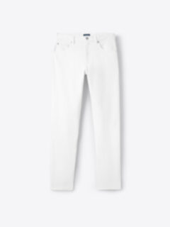 Shop Japanese 12oz White Stretch Jeans