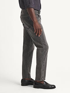 Dean Stretch Slim Jean in Grey Wash Japanese Denim - Custom Fit Pants