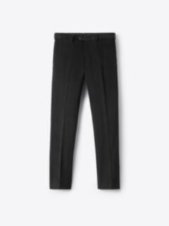 Shop Black Brushed Heavy Stretch Cotton Dress Pant