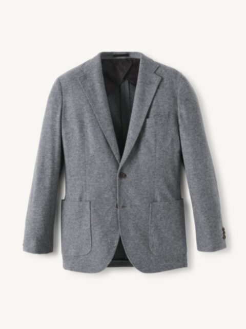 Di Pray Grey Glen Plaid Flannel Bedford Jacket - Custom Fit