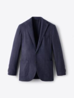 Shop VBC Navy Melange Knit Merino Flannel Waverly Jacket