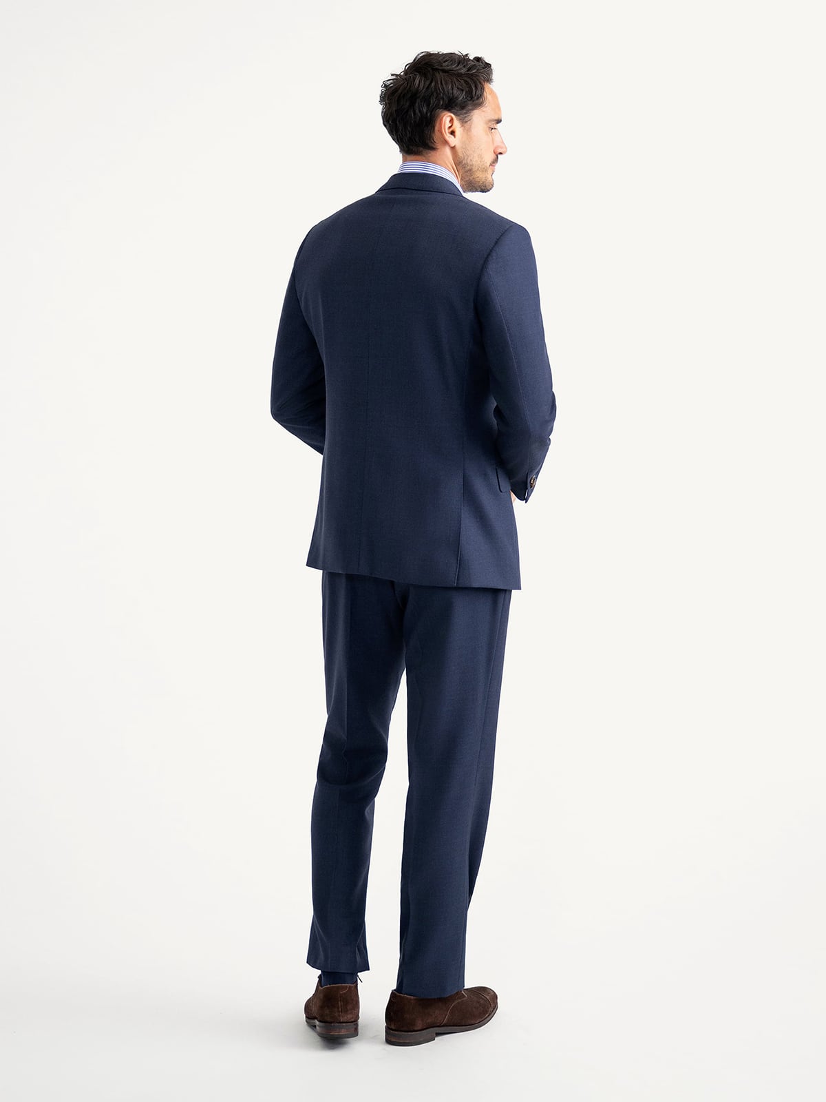 Drago Navy Birdseye S130s Allen Suit - Custom Fit Tailored Clothing