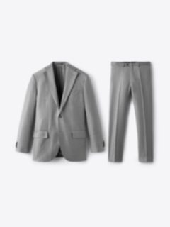 Shop Loro Piana Fabric S150s Light Grey Mercer Suit