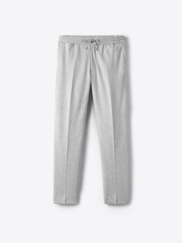Thumb Photo of Reda Light Grey Merino Stretch Drawstring Trouser