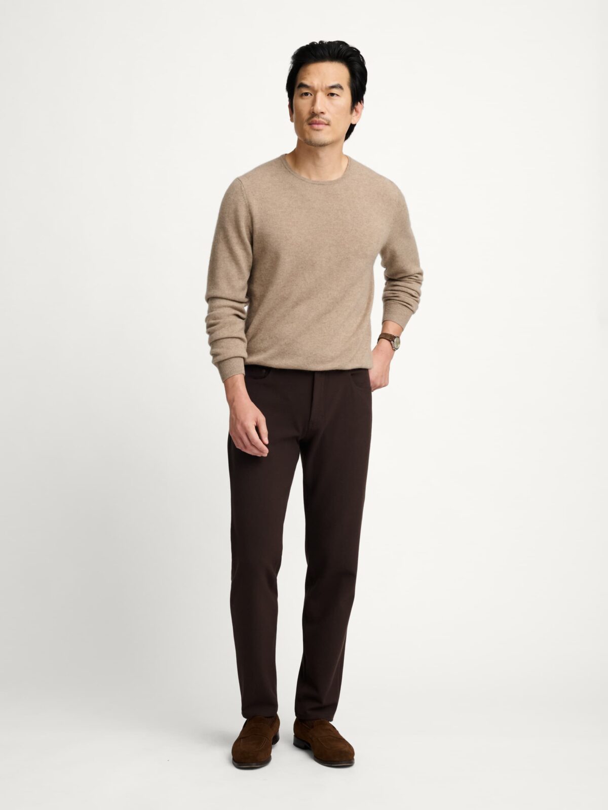 Italian Chocolate Flannel Performance 5-Pocket - Custom Fit Pants