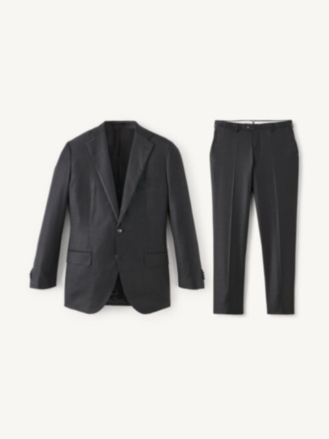 Loro Piana Fabric Navy S170s Wool and Silk Mercer Suit - Custom