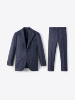 Shop VBC Navy 21 Micron Wool Herringbone Reade Suit