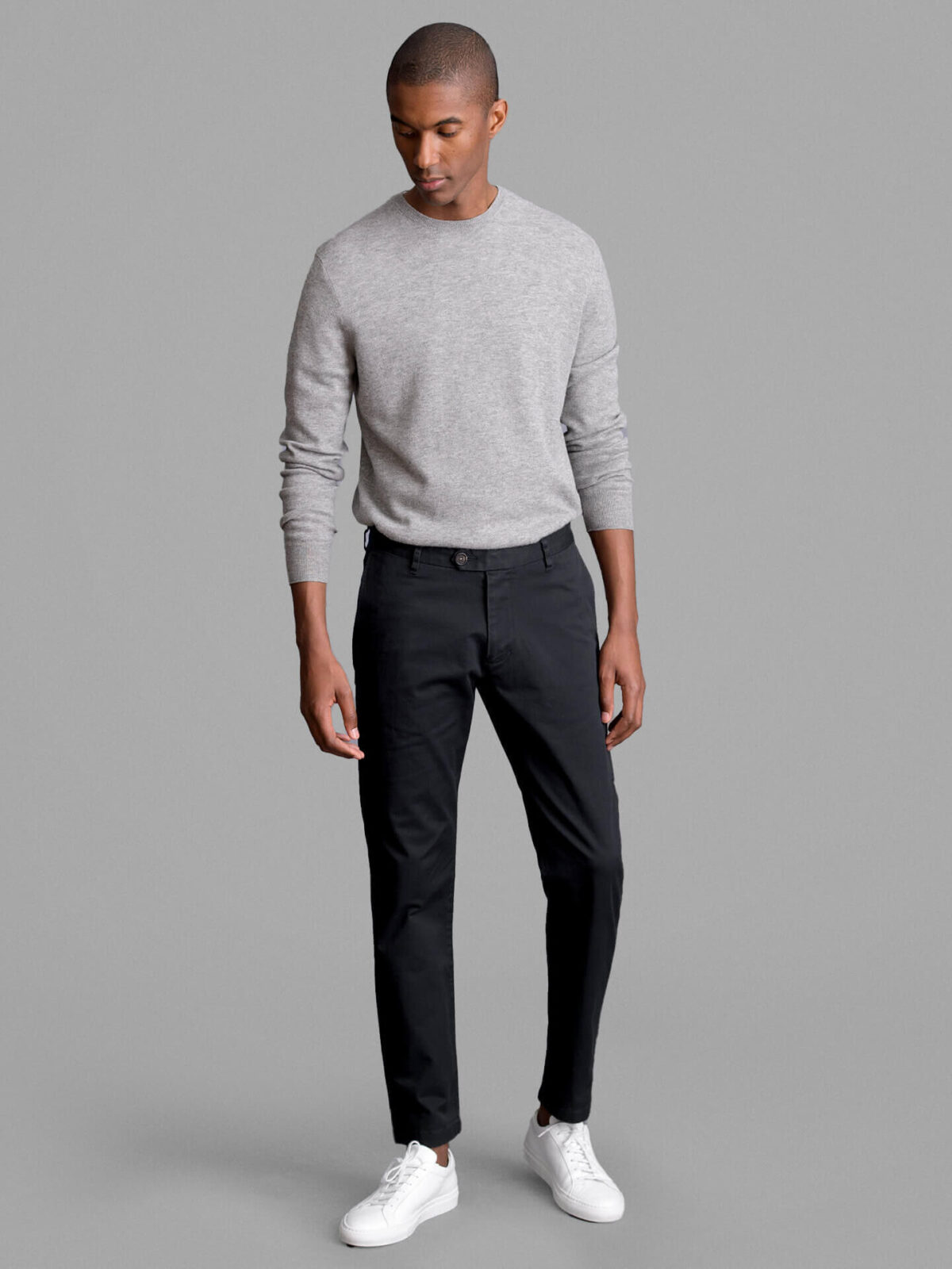 Versa Grey Washable Cotton Stretch Pant - Custom Fit Pants