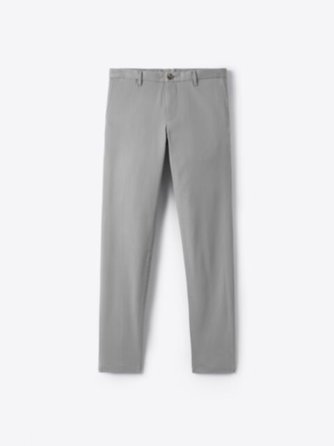 Bleecker Grey Stretch Chino - Custom Fit Pants