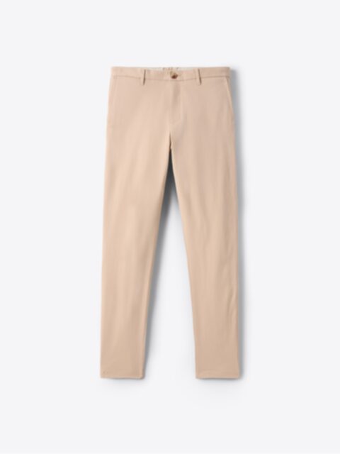 Bleecker Beige Stretch Chino - Custom Fit Pants