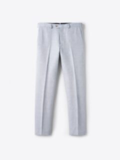 Shop Positano Chambray Blue Cotton and Linen Dress Pants