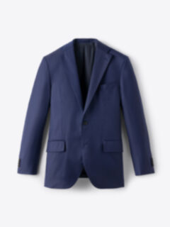 Shop Loro Piana Fabric S170s Navy Wool and Cashmere Mercer Suit Jacket
