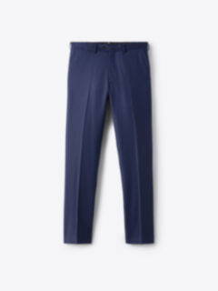 Shop Loro Piana Fabric S170s Navy Wool and Cashmere Dress Pant