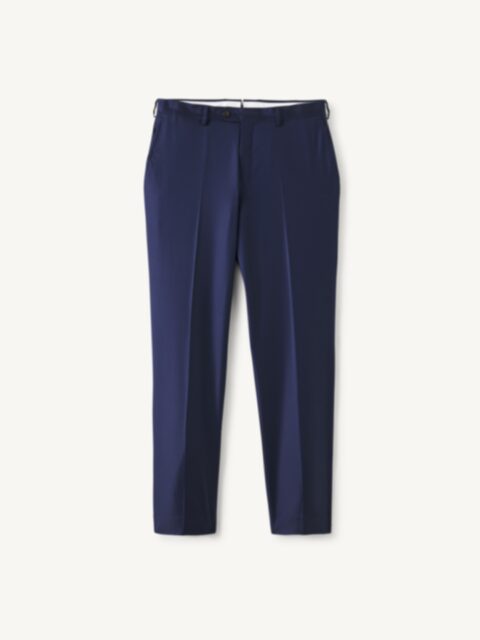 mens navy slim fit dress pants Hawes & Curtis Navy Chalk Stripe Slim Suit Pants | Wool | Striped