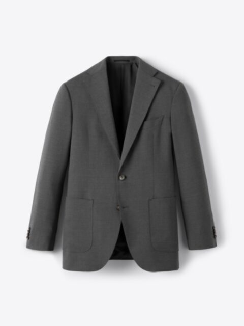 Slate Heavy Fresco Allen Suit Jacket - Custom Fit Tailored Clothing
