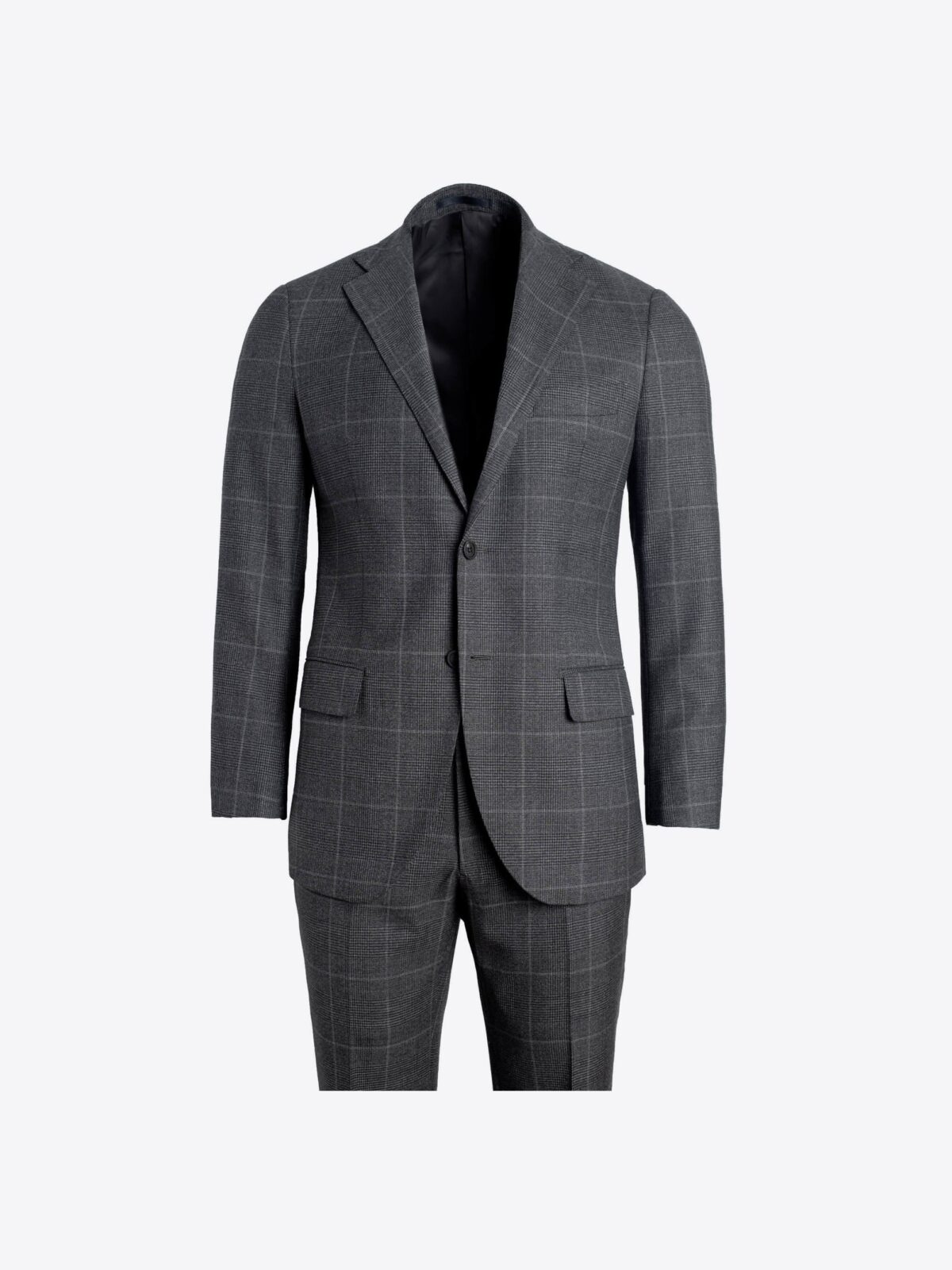 Grey Melange Allen Suit with Side Tab Dress Pants - Custom Fit Tailored  Clothing