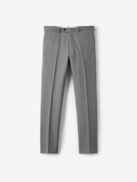 Drago S130s Grey Tropical Wool Dress Pant - Custom Fit Tailored Clothing