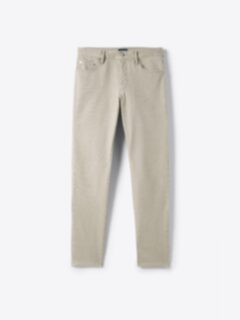 Shop Italian Faded Taupe Stretch 5 Pocket Pants