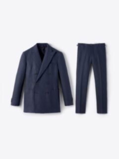 Shop Navy Irish Linen Double Breasted Carmine Suit