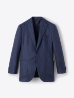 Shop Navy Linen and Lyocell Hopsack Bedford Jacket