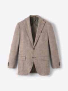 Shop Drago Chestnut Wool and Linen Hopsack Bedford Jacket