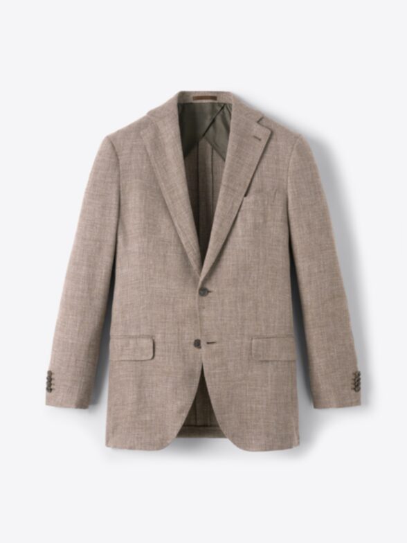 Thumb Photo of Drago Chestnut Wool and Linen Hopsack Bedford Jacket